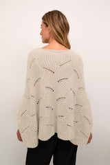 Cream Poncho Femme