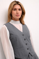 Cream Veston Sans Manche Femme