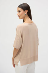 JOSEPH RIBKOFF CHANDAIL MANCHES COURTES FEMME