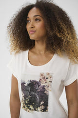 CREAM T-SHIRT FEMME