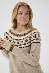 CREAM PULLOVER FEMME