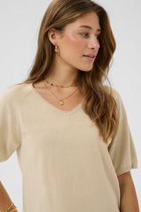 CREAM T-SHIRT FEMME