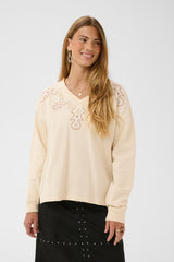 CREAM CHANDAIL FEMME