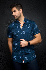 AU NOIR CHEMISE MANCHES COURTES HOMME