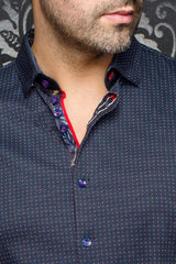AU NOIR CHEMISE MANCHES COURTES HOMME