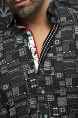 AU NOIR CHEMISE MANCHES COURTES HOMME
