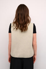 CREAM CHANDAIL SANS MANCHES FEMME