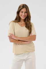 CREAM T-SHIRT FEMME