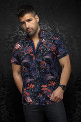 AU NOIR CHEMISE MANCHES COURTES HOMME