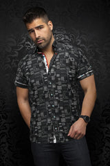 AU NOIR CHEMISE MANCHES COURTES HOMME