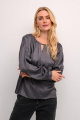 Cream Blouse Manche Longue Femme