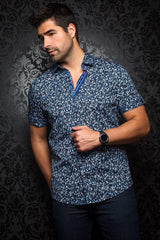 Au Noir Chemise Manche Courte Knit Homme