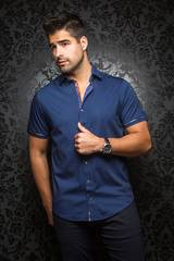 Au Noir Chemise Manche Courte Homme