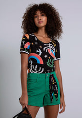 LEZ A LEZ SHORT EN JEAN FEMME