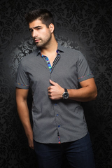 Au Noir Chemise Manche Courte Homme