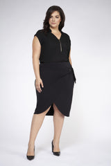 Dex Plus Jupe en Jeans Taille Plus Femme