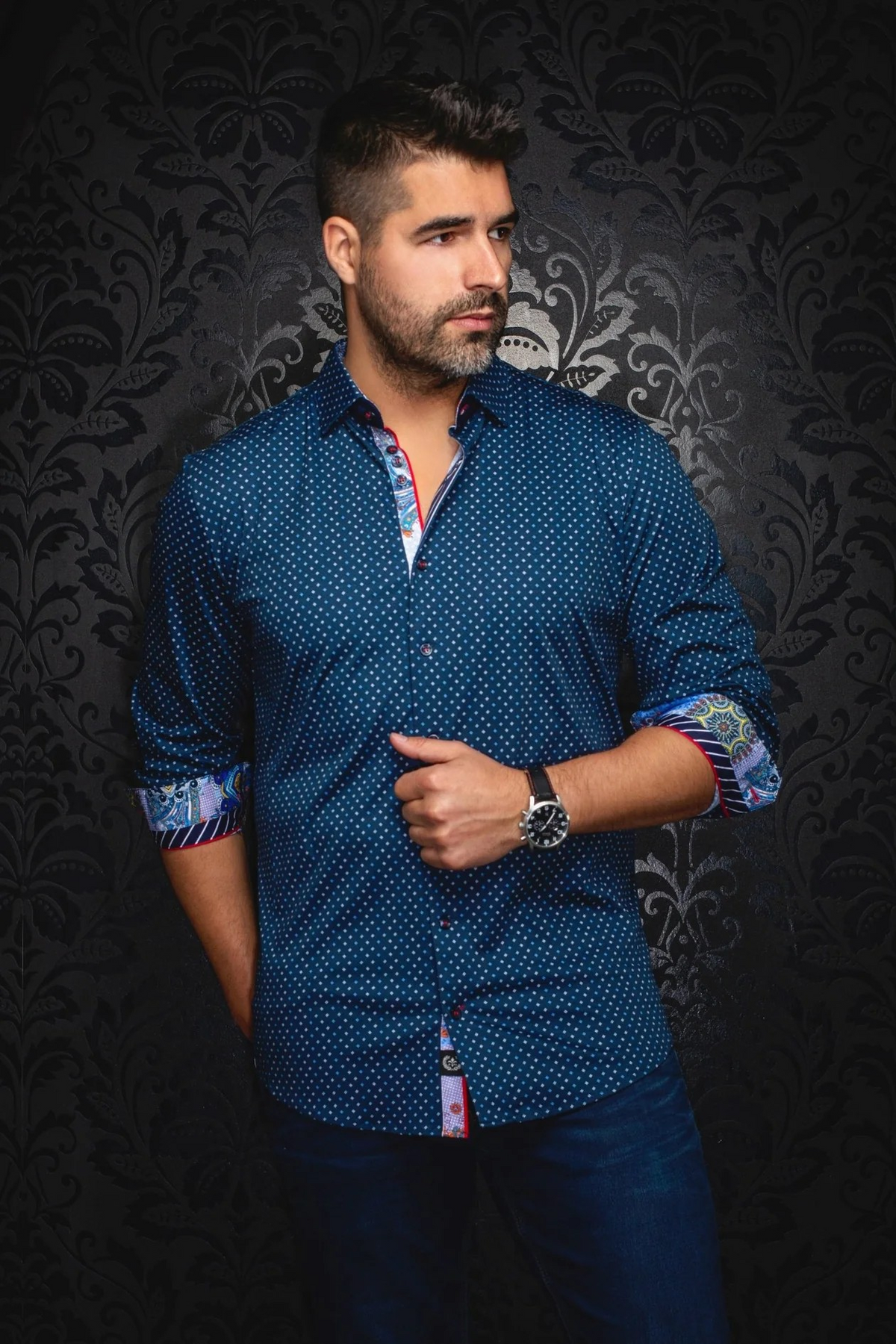 AU NOIR CHEMISE KNIT  HOMME