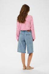 CREAM SHORT EN JEANS  FEMME