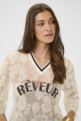 CREAM BLOUSE FEMME