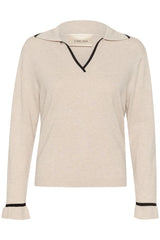 CREAM CHANDAIL MANCHES LONGUES FEMME