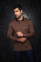 AU NOIR POLO MANCHES LONGUES HOMME