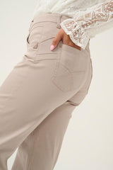 CREAM JEANS FEMME
