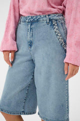CREAM SHORT EN JEANS  FEMME