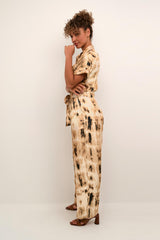 Cream Jumpsuit Femme