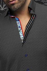 AU NOIR CHEMISE MANCHES COURTES HOMME