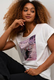 Cream T-Shirt Femme