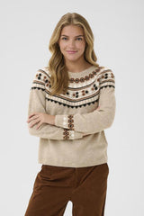CREAM PULLOVER FEMME