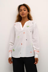Cream Blouse Femme