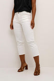 Cream Capri Femme