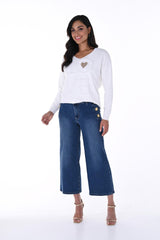 FRANK LYMAN PANTALON DENIM FEMME