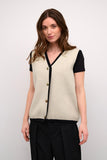 Cream Veste Sans Manche Femme