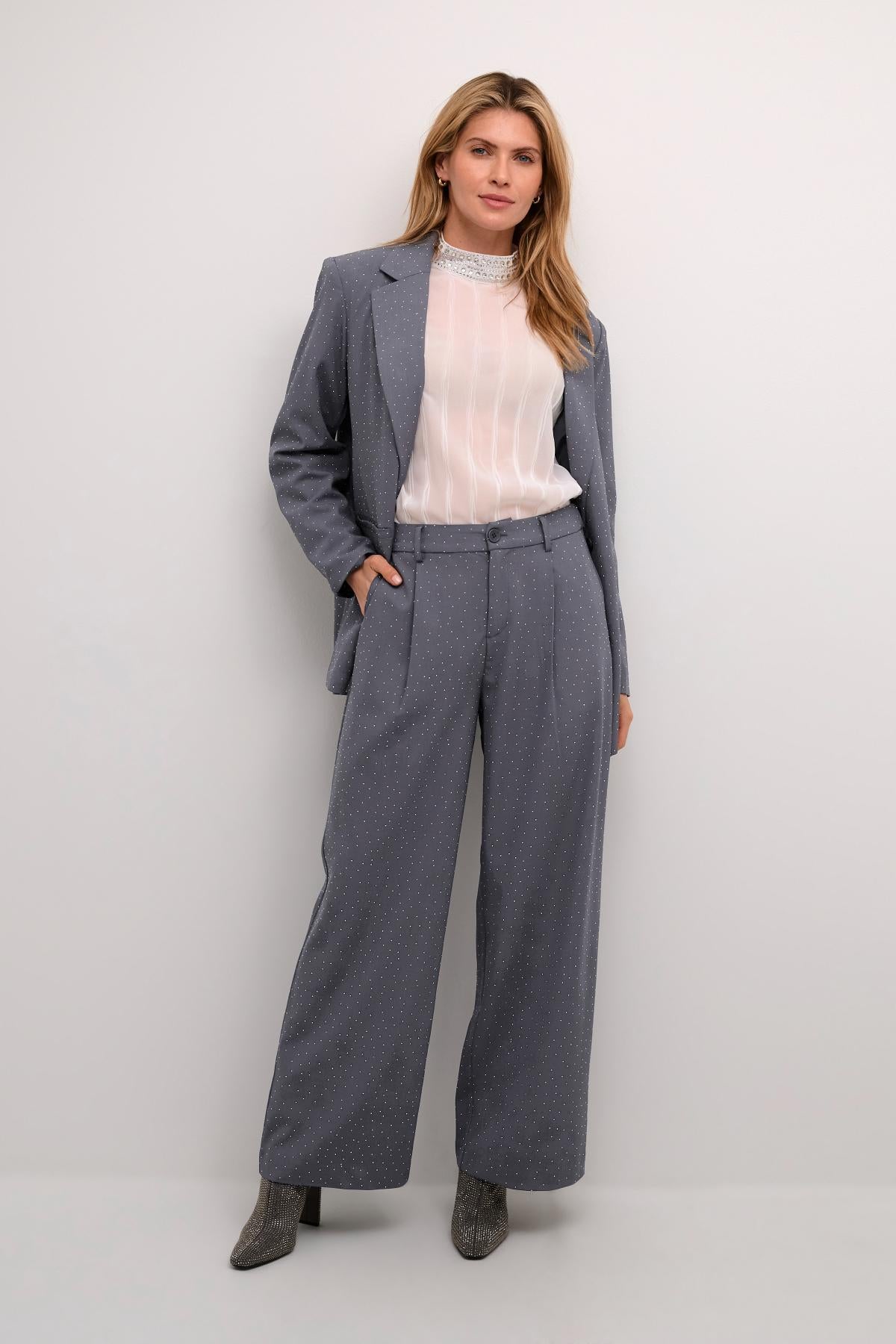 Cream Pantalon Femme
