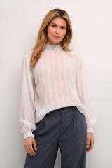 Cream Blouse Femme