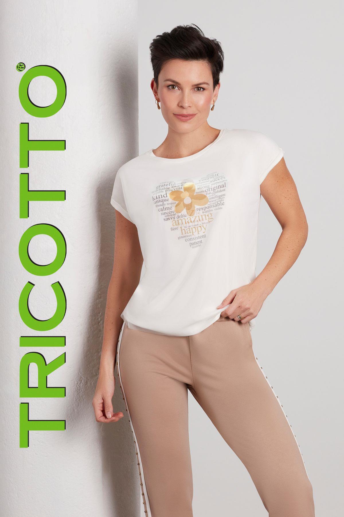 TRICOTTO Chandail Manche Courte Femme