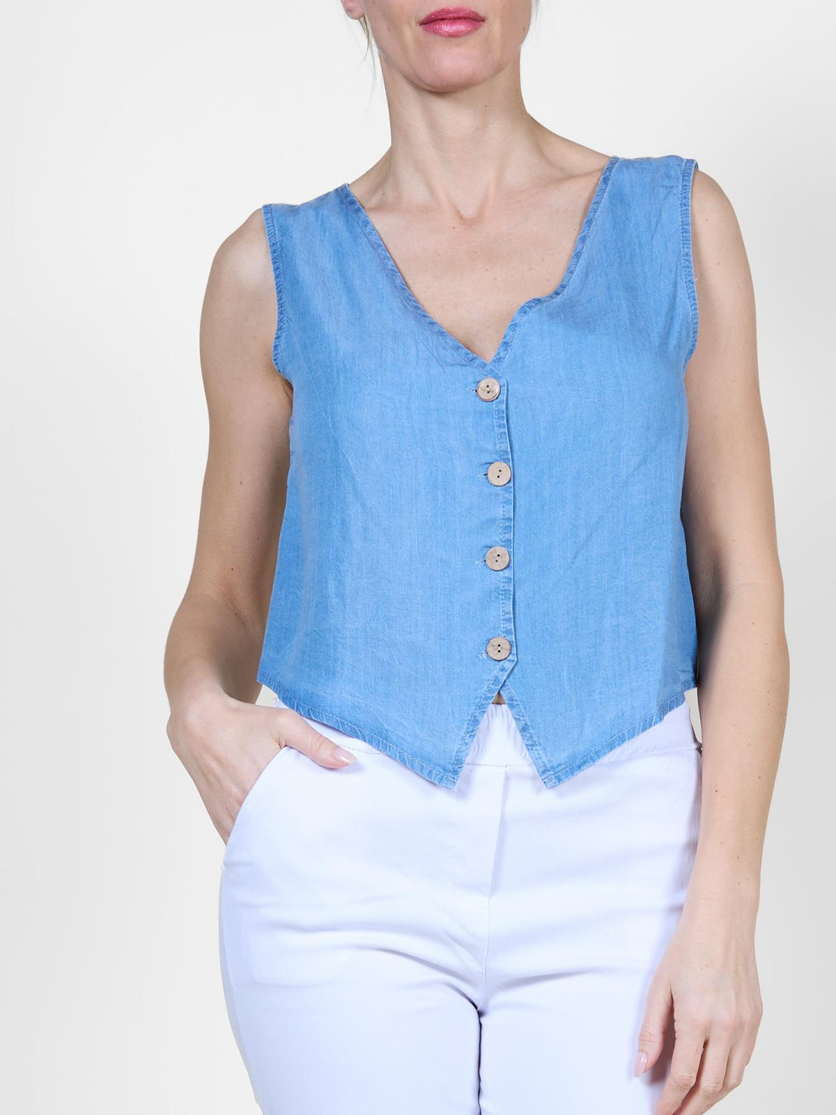 ANGELA MARA VESTE SANS MANCHE FEMME