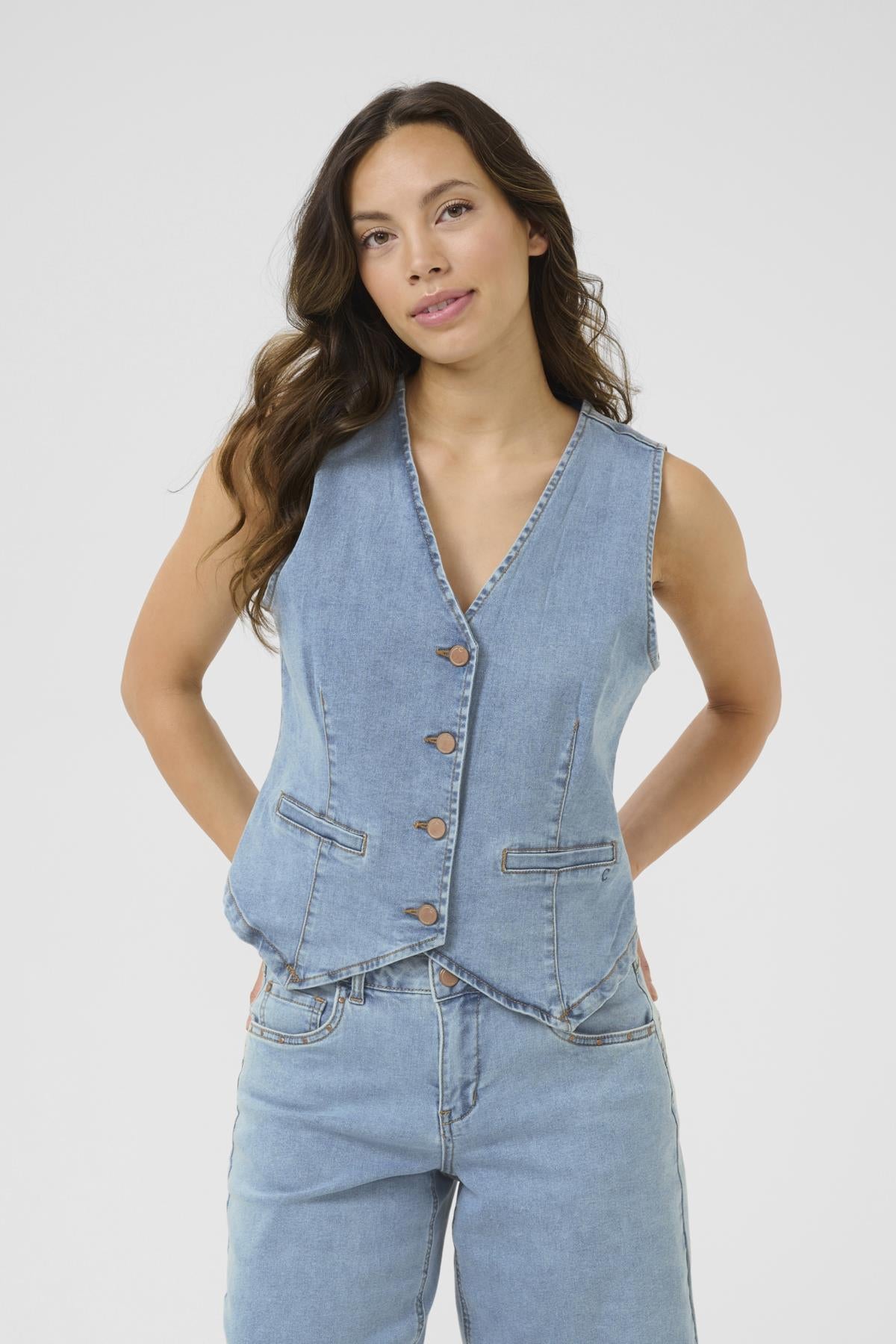CREAM Veste De Jeans Sans Manche Femme