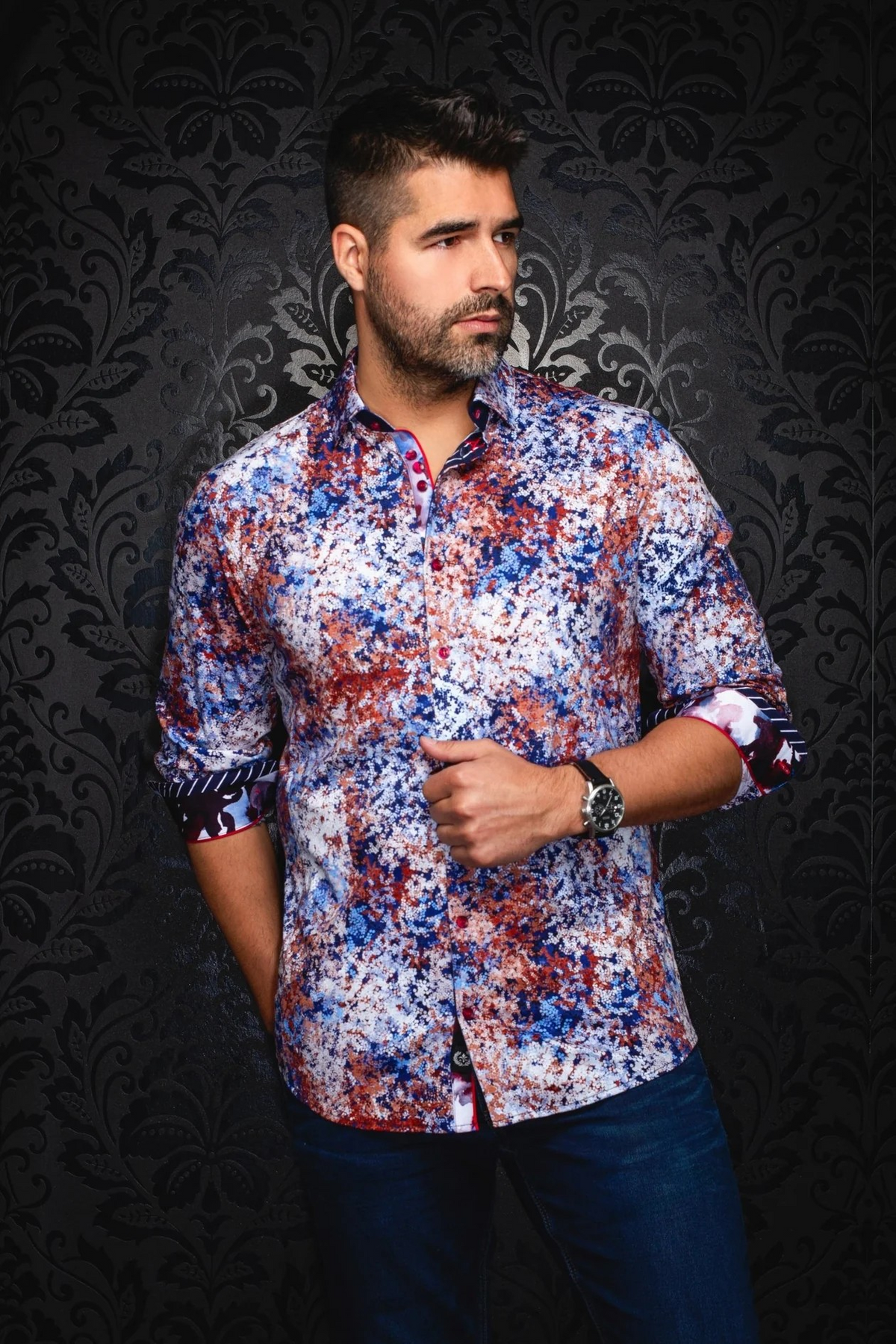 AU NOIR CHEMISE KNIT HOMME