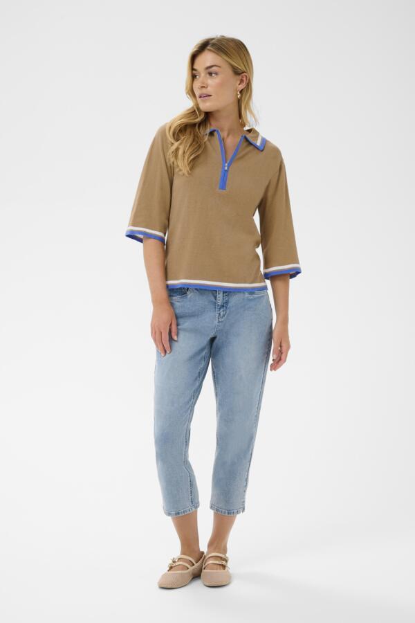 CREAM POLO FEMME