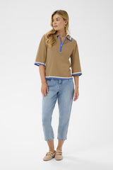 CREAM POLO FEMME