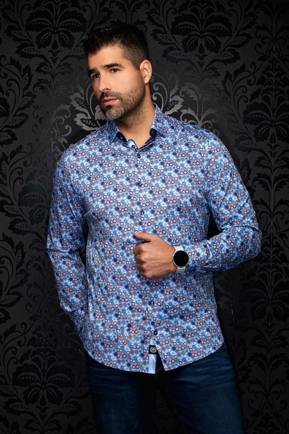 AU NOIR CHEMISE KNIT HOMME