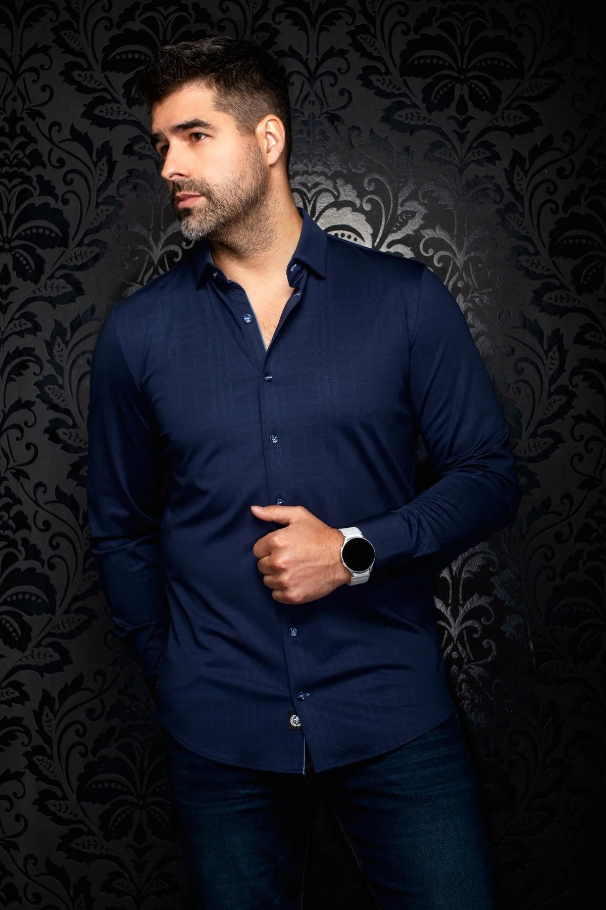 AU NOIR CHEMISE KNIT HOMME