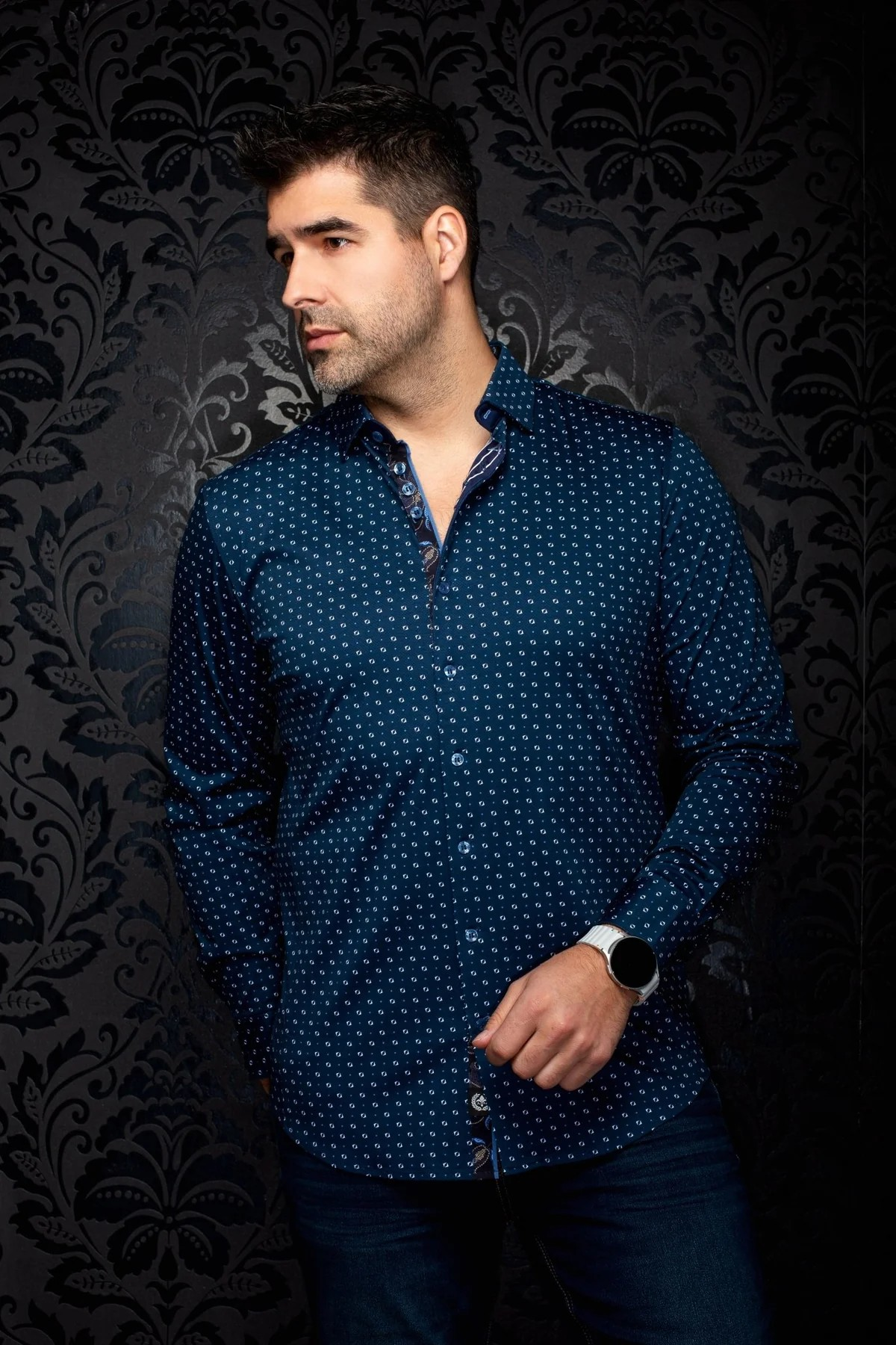 AU NOIR CHEMISE KNIT HOMME