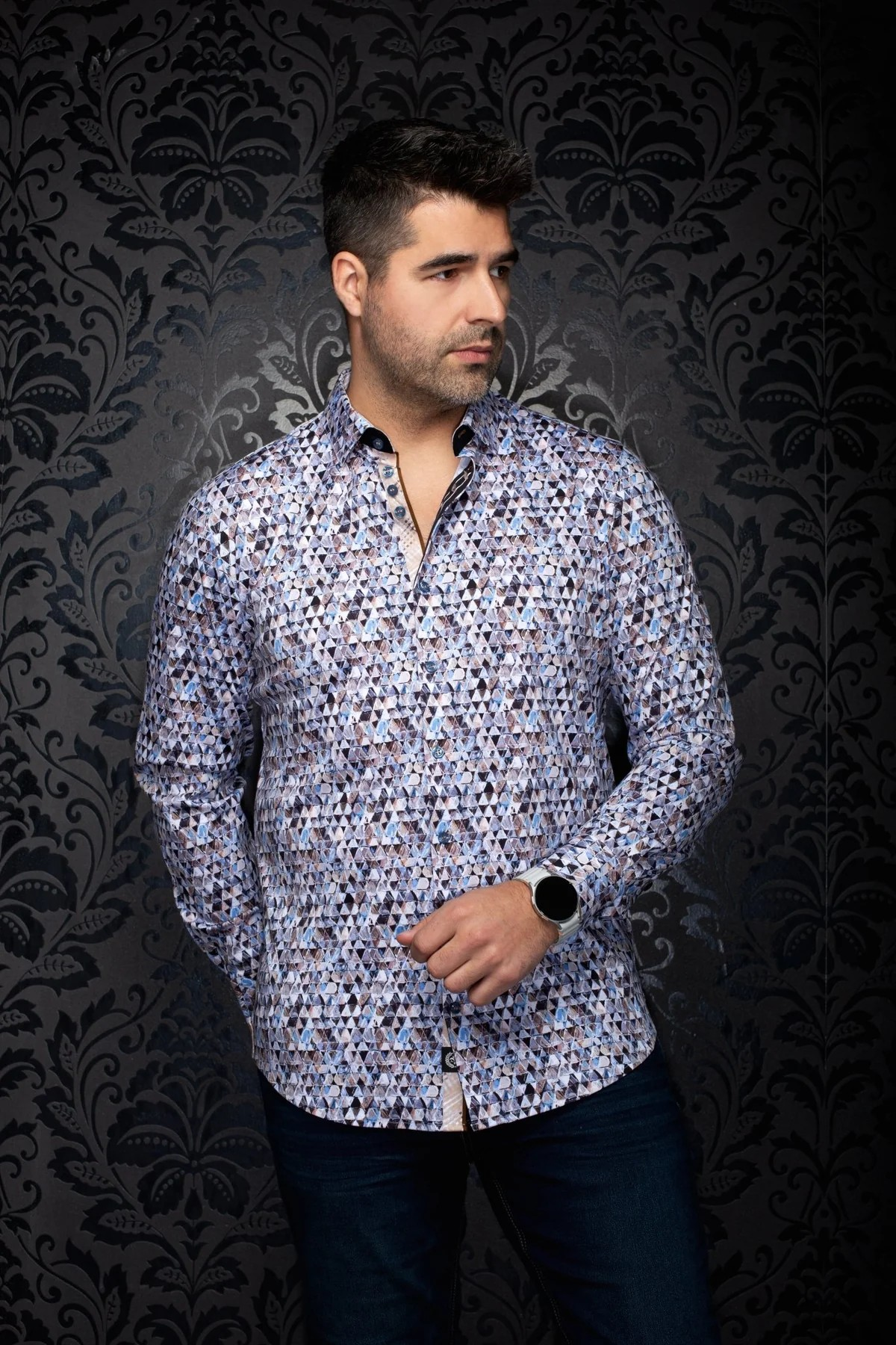 AU NOIR CHEMISE KNIT HOMME