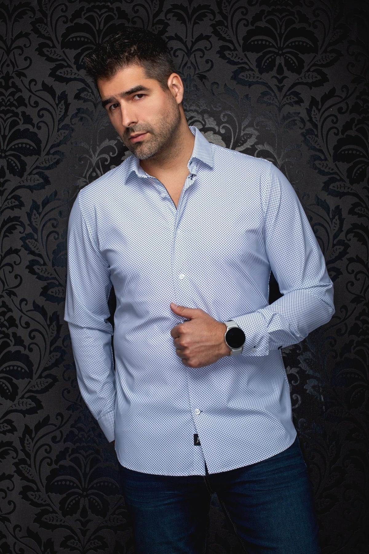 AU NOIR CHEMISE KNIT HOMME