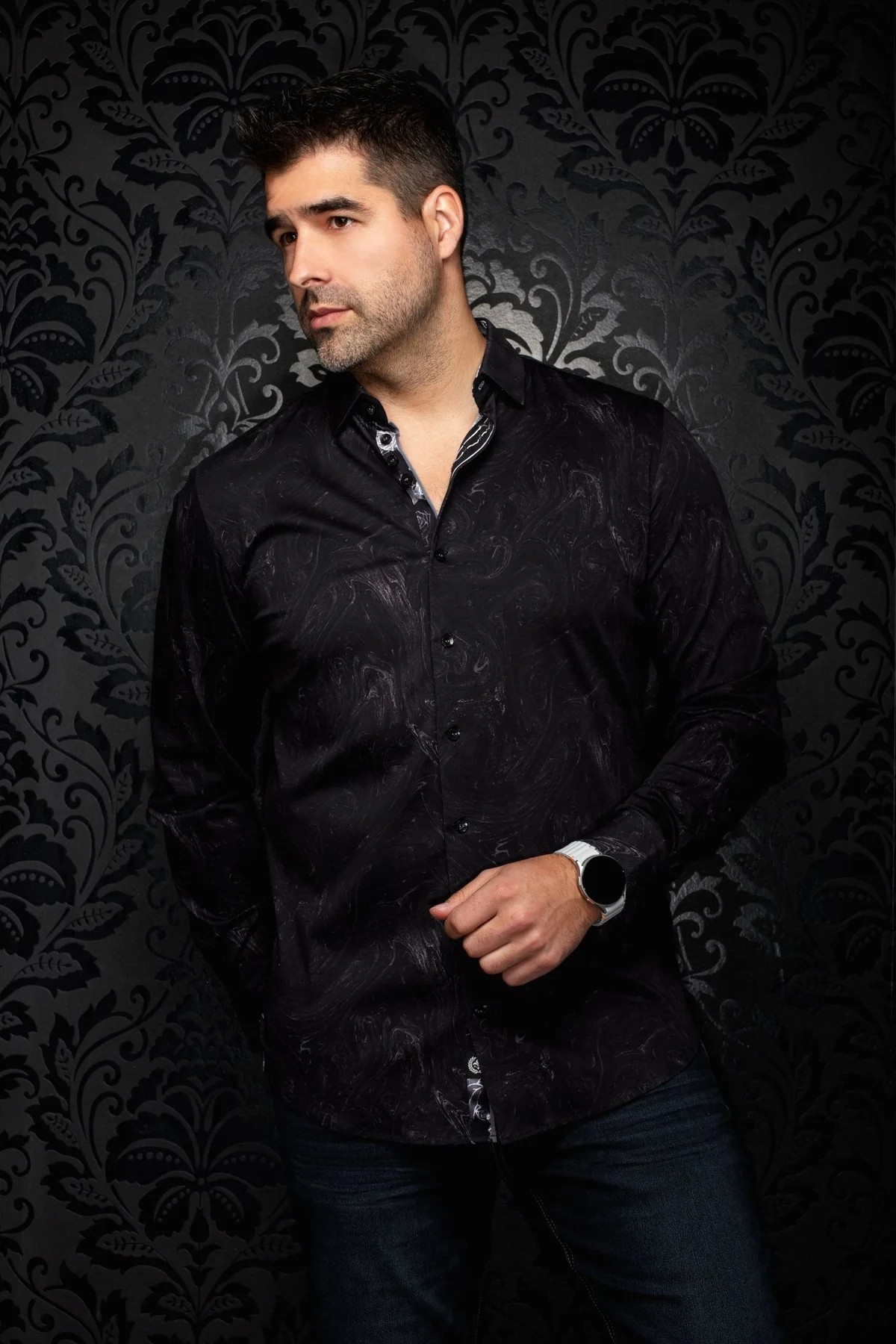 AU NOIR CHEMISE KNIT HOMME