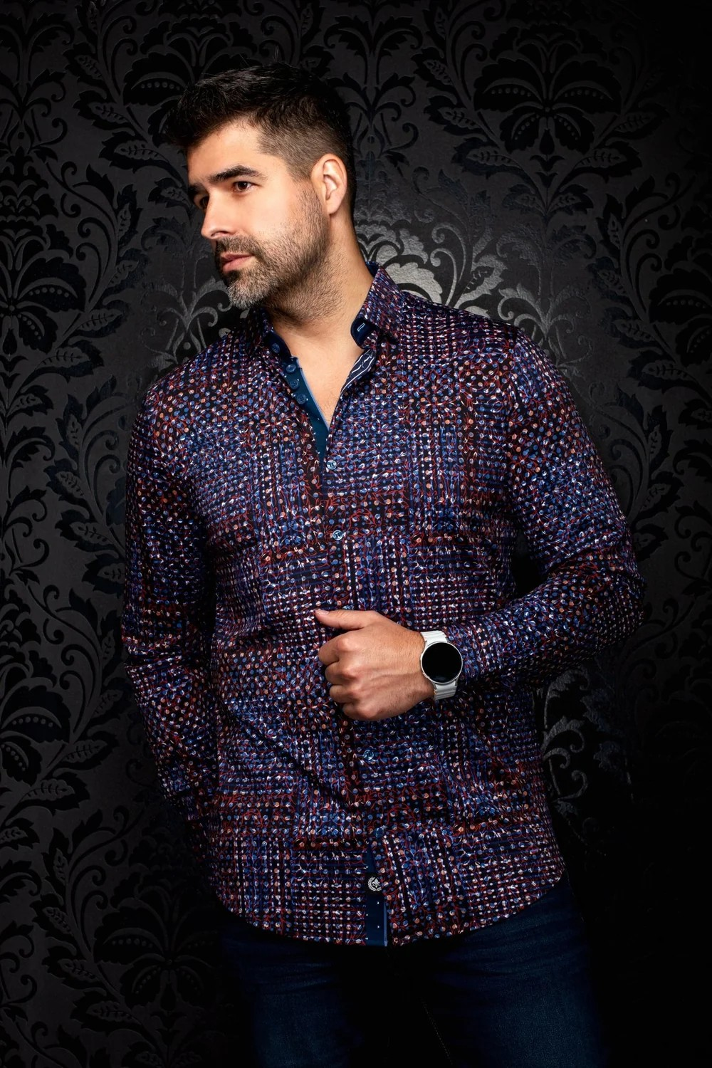 AU NOIR CHEMISE KNIT HOMME